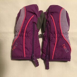 HEAD Purplel Warm WINTER MITTENS Ski Snowboard Hike Gloves YOUTH XS Toddler